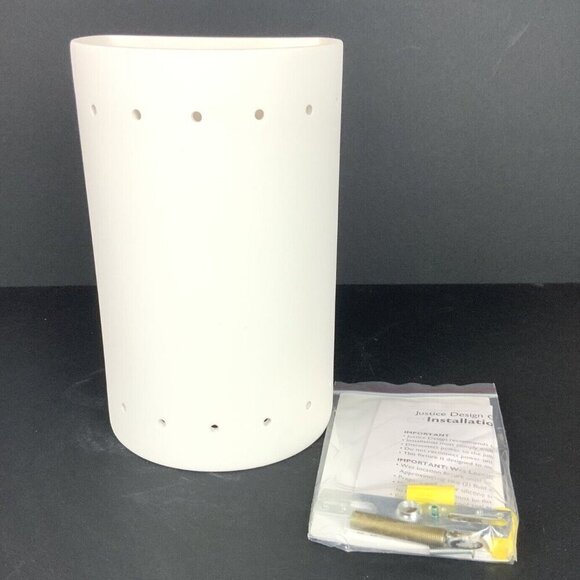 Justice Design Group Perforated Small Cylinder Wall Sconce CER-0995 - Picture 1 of 8